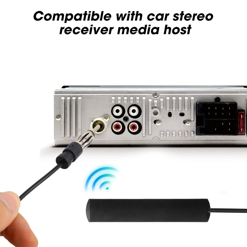 5/3m Car Electronic Radio Antenna Front Windshield Car AM FM Radio Antenna Signal Amplifier Booster 12V Universal Antena Booster