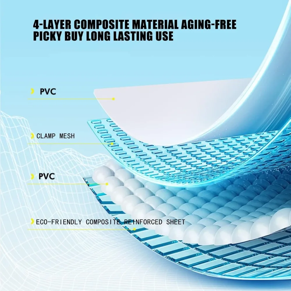 Foldable Dog Pool with Unique Octagonal Design, Scratch Resistant  Extra Large Pet Bathtub with Reinforced Sidewalls