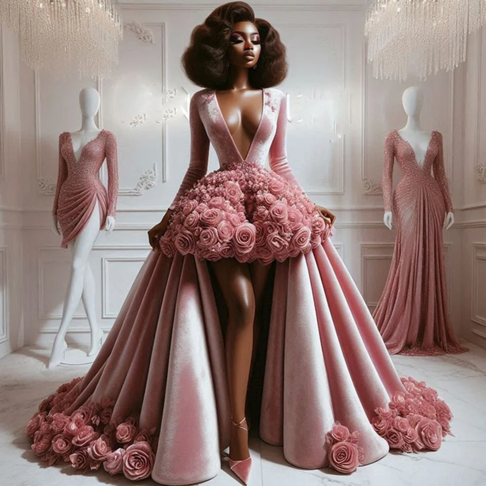 Dusty Pink Deep V N… - image