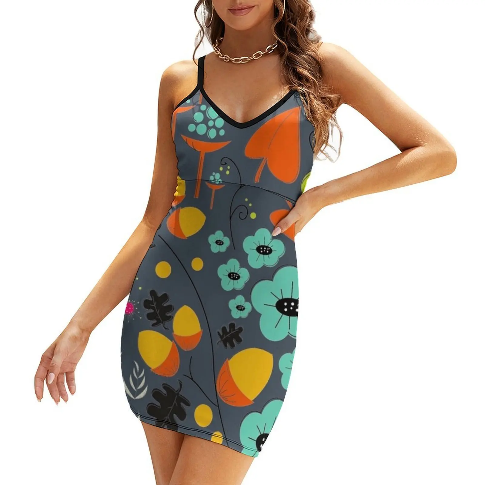 Retro Florals Sling Dress Women dresses summer clothes for woman elegant women's dresses for wedding dresses for woman 2025