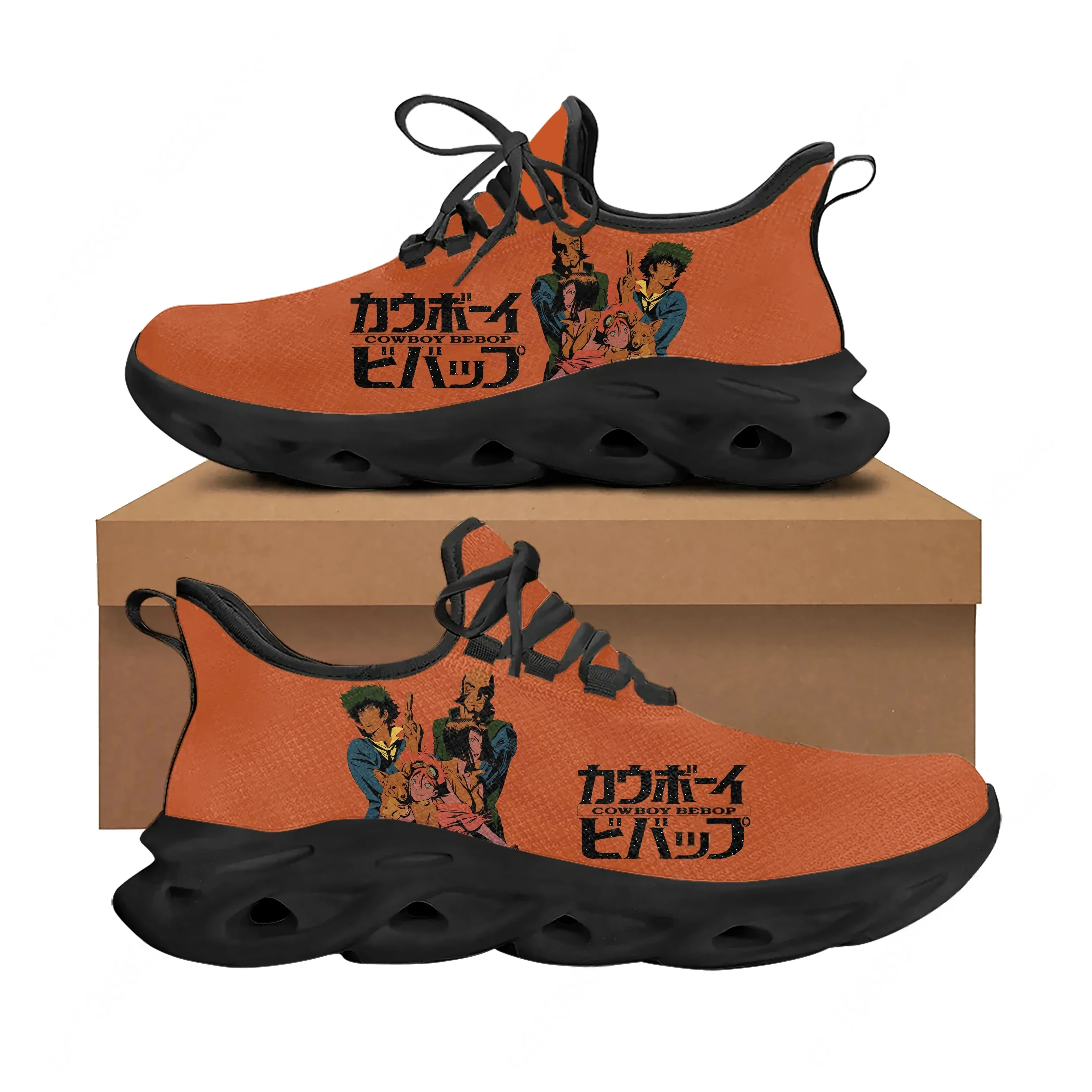 

Кроссовки C-Cowboy Bebop Flats для мужчин, женщин и подростков, спортивная обувь для бега, высококачественная ковбойская обувь на шнуровке с сетчатым верхом