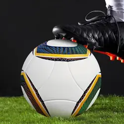 Balones de fútbol de alta calidad, tamaño 5, Material de PU, equipo de portería sin costuras, juego de partido al aire libre, pelota de entrenamiento de fútbol, 2010