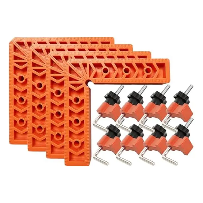 AT05-4Sets Right Angle Clamps For Woodworking Corner Clamps For Woodworking 90 Degree Clamp Right Angle Clamp
