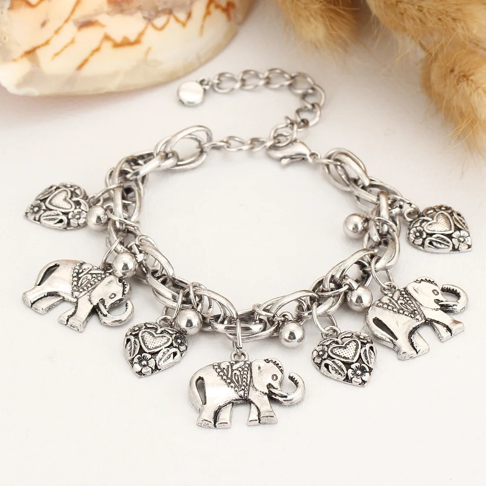 Vintage ethnische übertriebene Münze Anhänger Armbänder für Frauen Boho Silber Farbe geschnitzte geometrische indische Armbänder Jhumka Schmuck – Detail 24