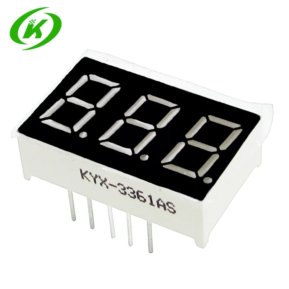 5 قطعة 3 بت 3 بت أنبوب رقمي الكاثود المشترك أنبوب رقمي 0.36 "0.56" 0.36in 0.56in. شاشة LED حمراء/أخضر مكونة من 7 أرقام #1