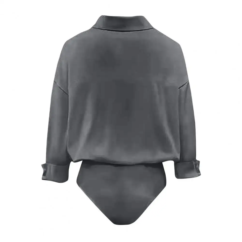 

Comfortable Daily Wear Top Women's Office Blouse Bodysuit Button Down Lapel Shirt Long Sleeve Work Top Casual Loose for Women