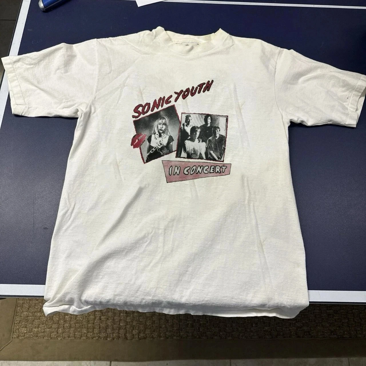 Sonic Youth in Concert  Alt Rock Band Photo Graphic Tee Cotton Mens Womens T-Shirt Summer Streetwear