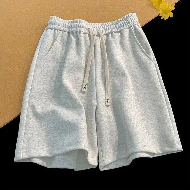 Summer Solid Color Shorts for Men and Women 2025 Loose Large Size American Trendy Brand Sports and Leisure Shorts