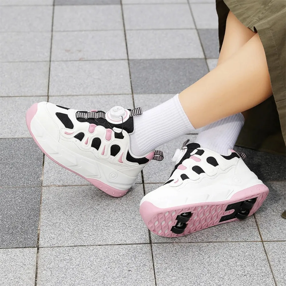 

Новая модель 2026 года: детские кроссовки для скоростной ходьбы – школьные кроссовки на четырех колесах для мальчиков – роликовые коньки для девочек