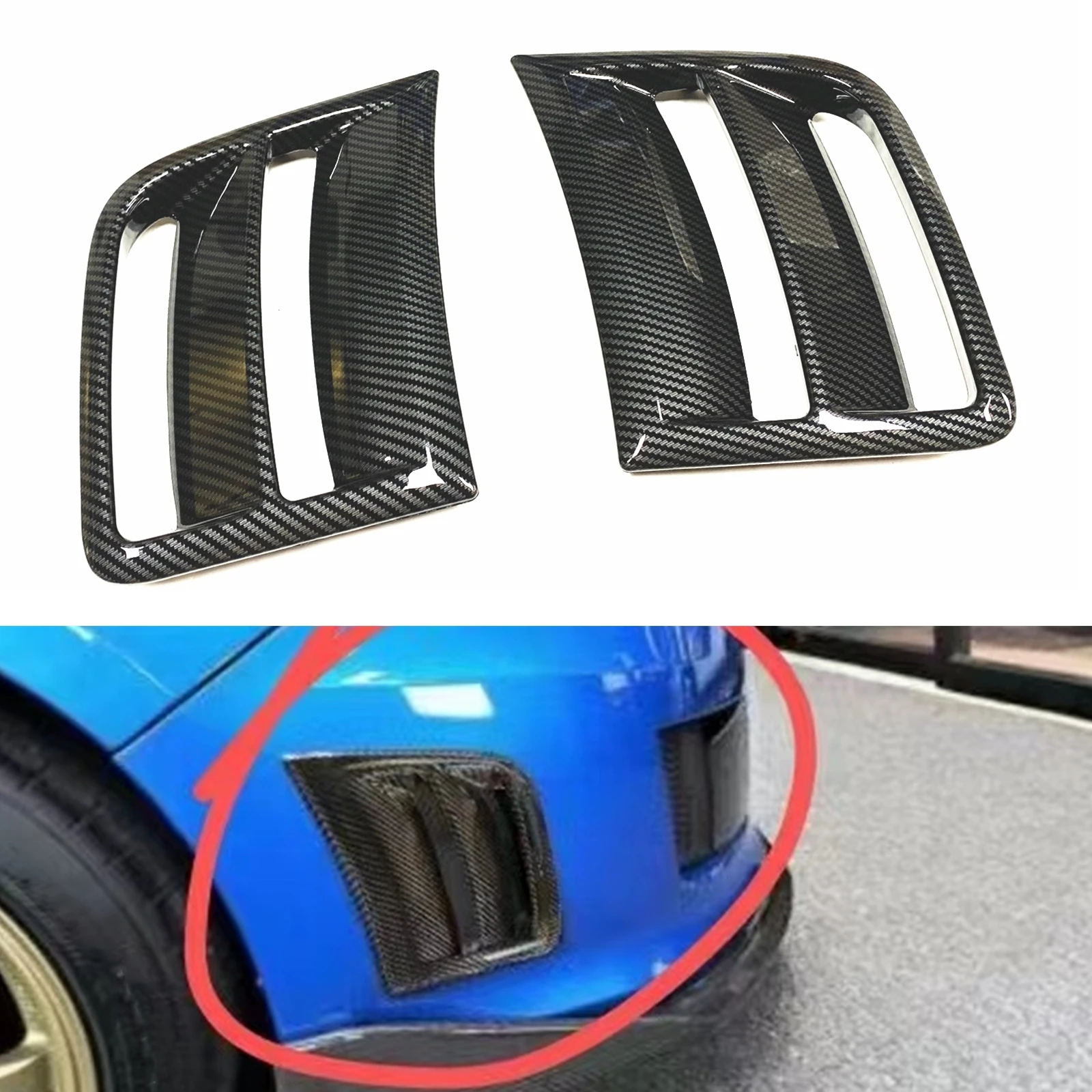 Car Front Side Air Vent Cover Hood Air Vent Trim Bonnet For Subaru STI WRX GRB Wagon 10th Impreza WRX Hatchback 5 Door 2008-2014