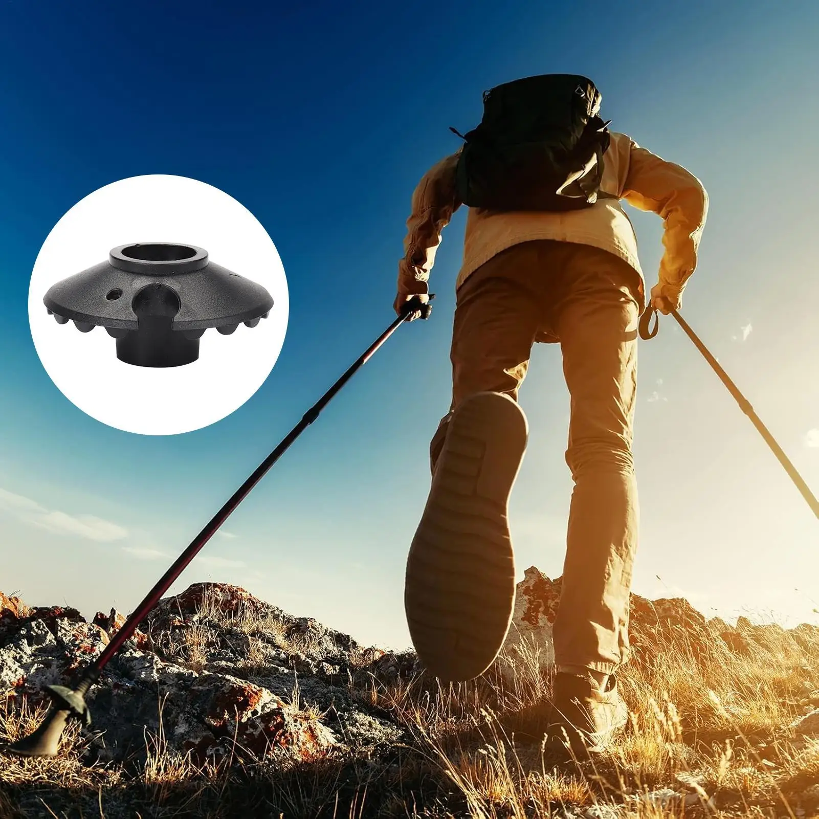 2pc Trekking Pole Baskets Walking Sticks Tip Snow Baskets Replacement Tips Protectors Snow Baskets Mud Baskets for Trekking