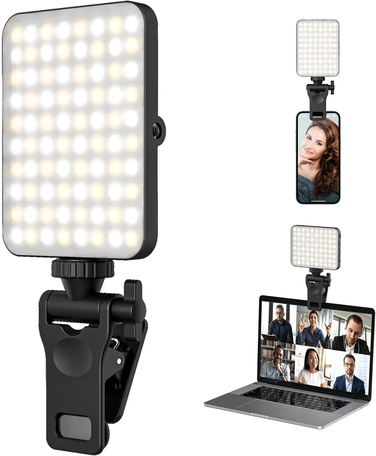 

Rechargeable Selfie Light & Phone Light Clip for -Phone LED Light with Adjustable Brightness, Perfect for Selfies, Makeup, TikT