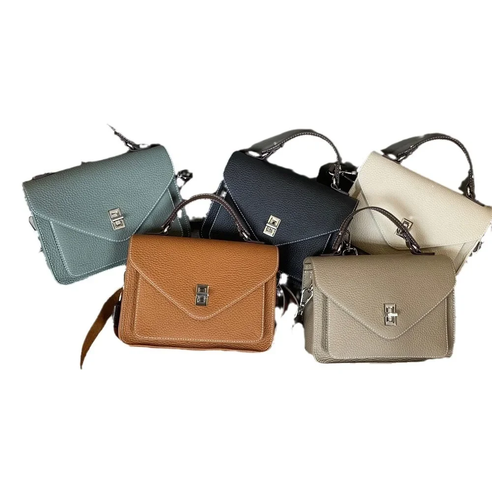 

French Vintage Crossbody Bag for Women Small Square Shoulder Bag Lightweight Commuter Purse Ladies Durable Handbag Multicolor