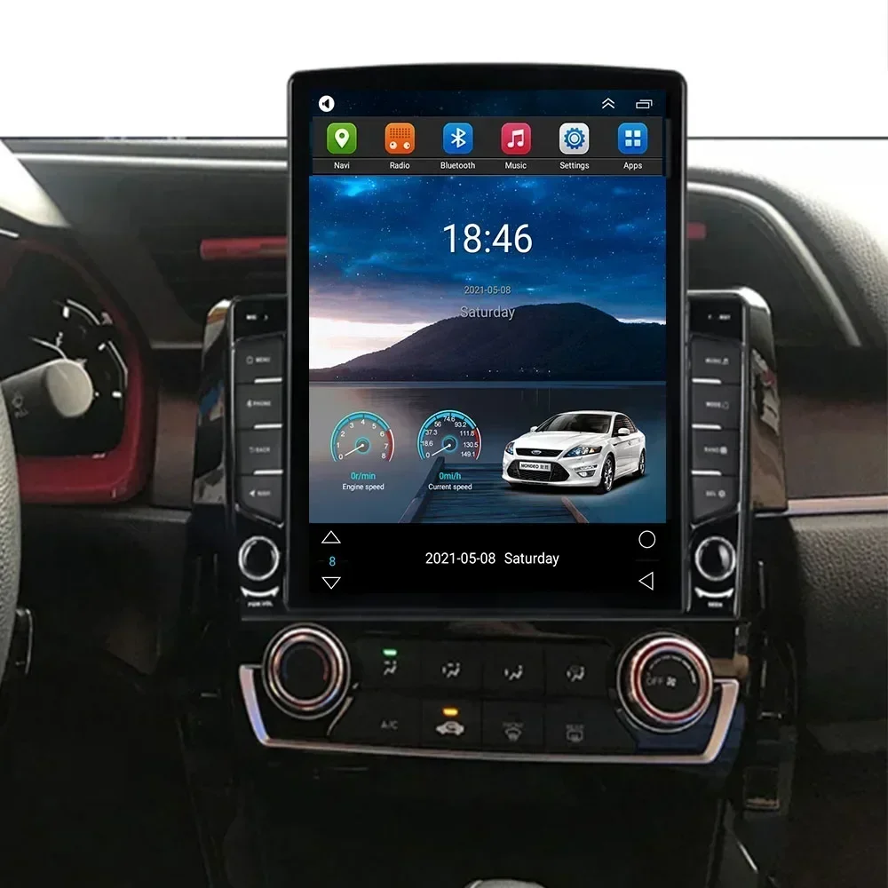 Für Tesla Stil 2 Din Android 13 Auto Radio Für HONDA CIVIC 2016-2035 Multimedia Video Player GPS Stereo carplay DSP RDS Kamera