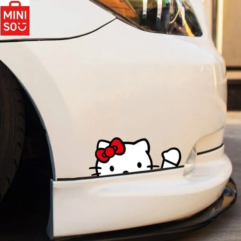 

HelloKitty Car Stickers Car Window Body Rearview Mirror Scratch Cover Ladies Car Cartoon Decoration Waterproof Stickers Cute