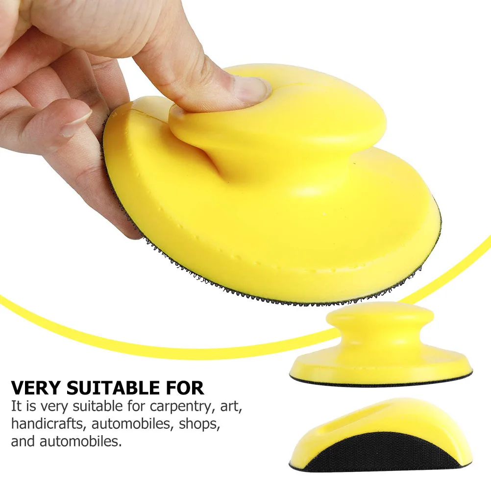 

2Pcs 5 Inch Backing Polishing Pad Comfortable Grip for Wood Automotive Hand Polishing Manual Grinding Disc Hook and Loop Disk