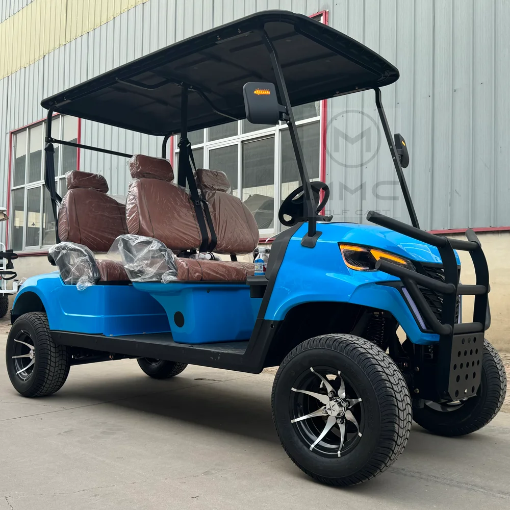 New 2024 Powerful Brand 4 Wheel Club Car 7000W Motor Golf Buggy Cart 48V Lithium Battery 4 6 Seater Electric Golf Cart