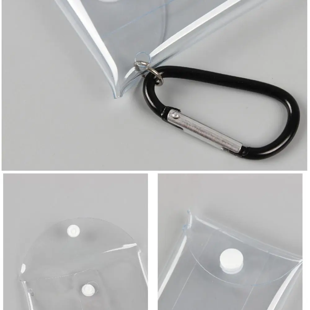 Gift PVC Zero Wallet Transparent Multi-size Coin Purse with Buckle Waterproof Card Holder Toy Doll