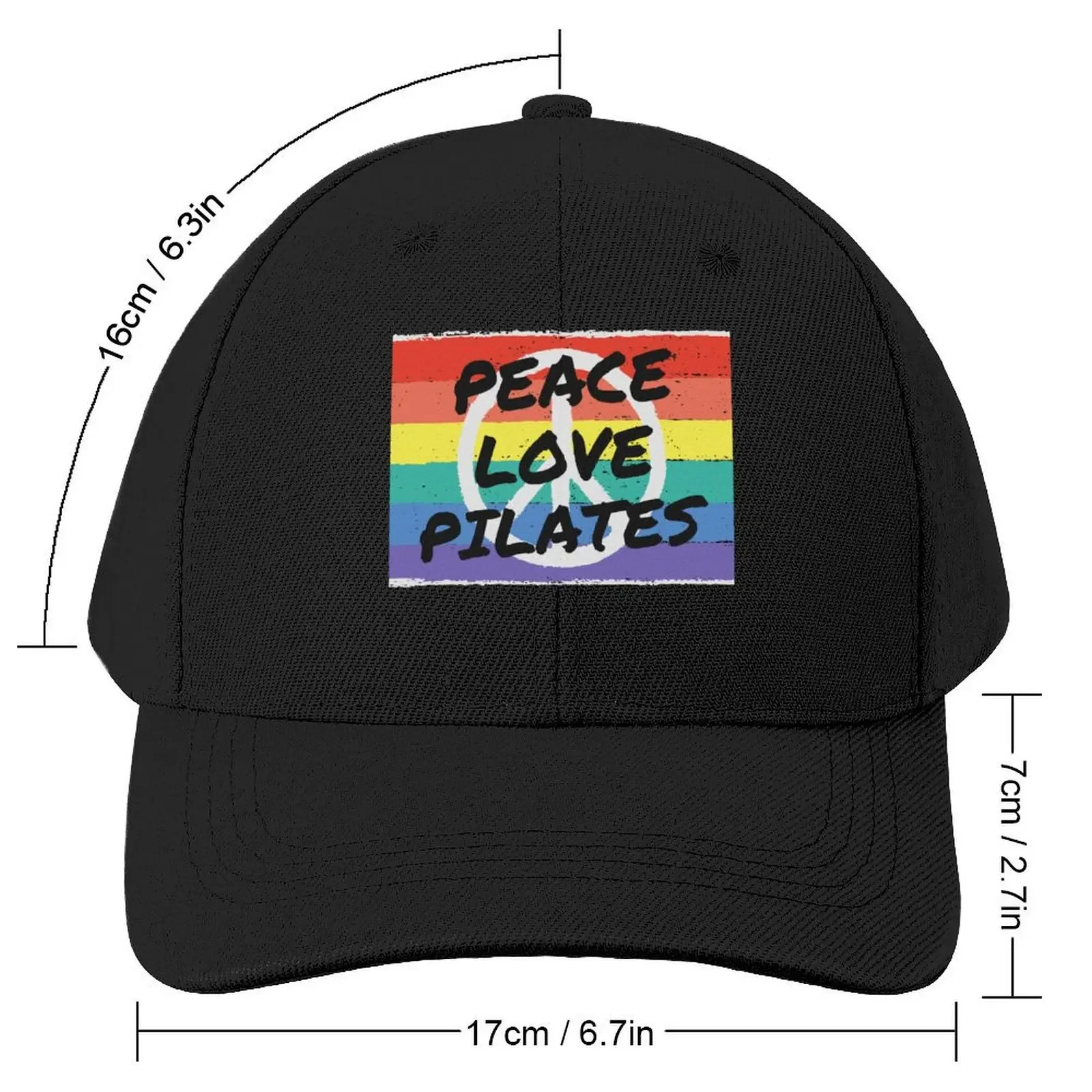 Peace. Love. Pilates Baseball Cap Fishing cap funny hat fishing hat Men's Hats Women's