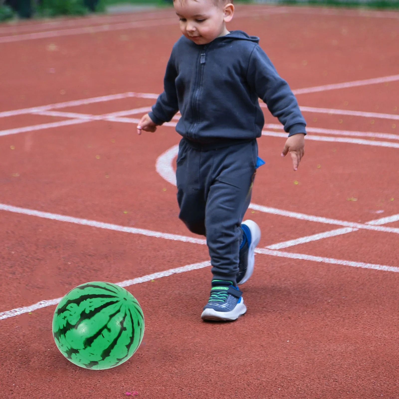 كرة شاطئ بطيخ قابلة للنفخ مقاس 9 بوصة خفيفة الوزن للأطفال لحمام السباحة للأماكن الخارجية والداخلية والصيفية الممتعة وكرة النشاط #3