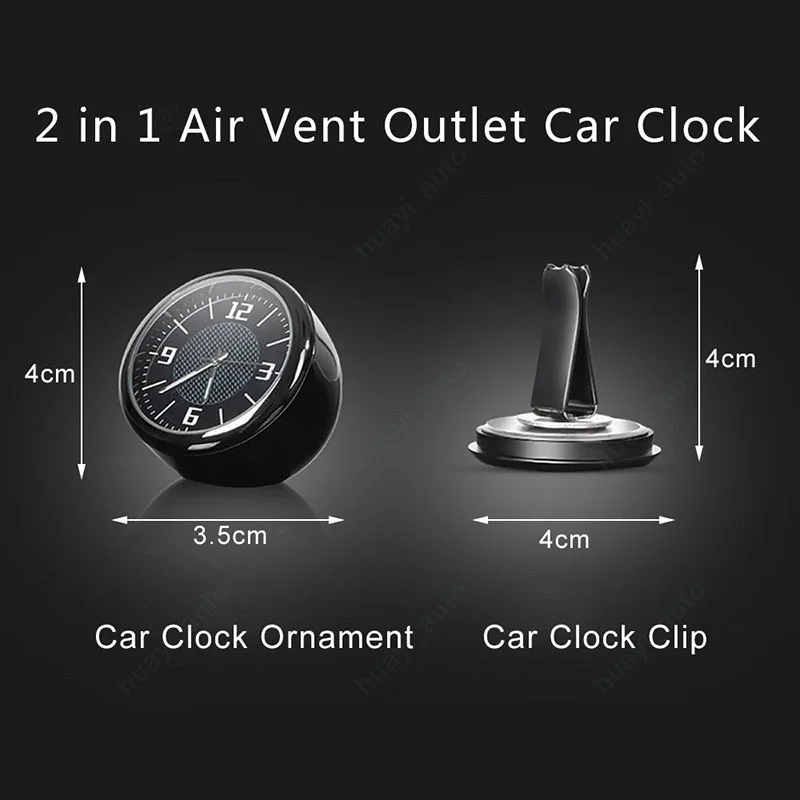 Car Mini Car Clock Air Conditioning Vent Dashboard Decorative Sticker For Toyota GR Sport Corolla Yaris Hilux Agyo Rav4 Camry