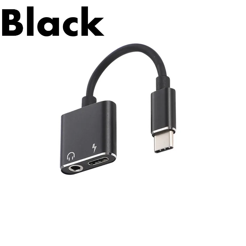 Type-C Connector Cable for LeTV - 2 in 1 Audio+Charging, 3.5mm Earphone Splitter