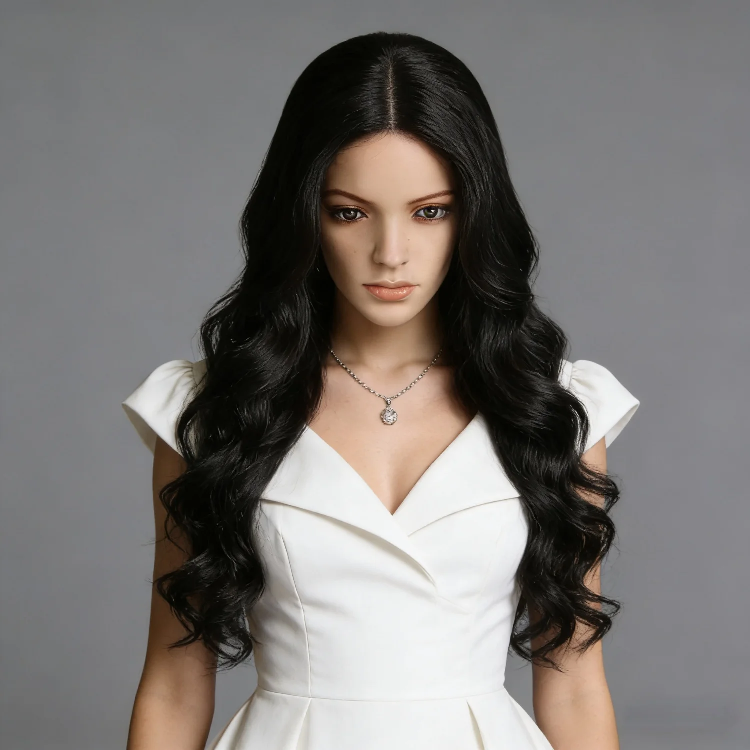 Daily Use Synthetic Hair Black Wig for White Woman Cosplay wigs Long Wavy Brown Wig Female Clearance Sale