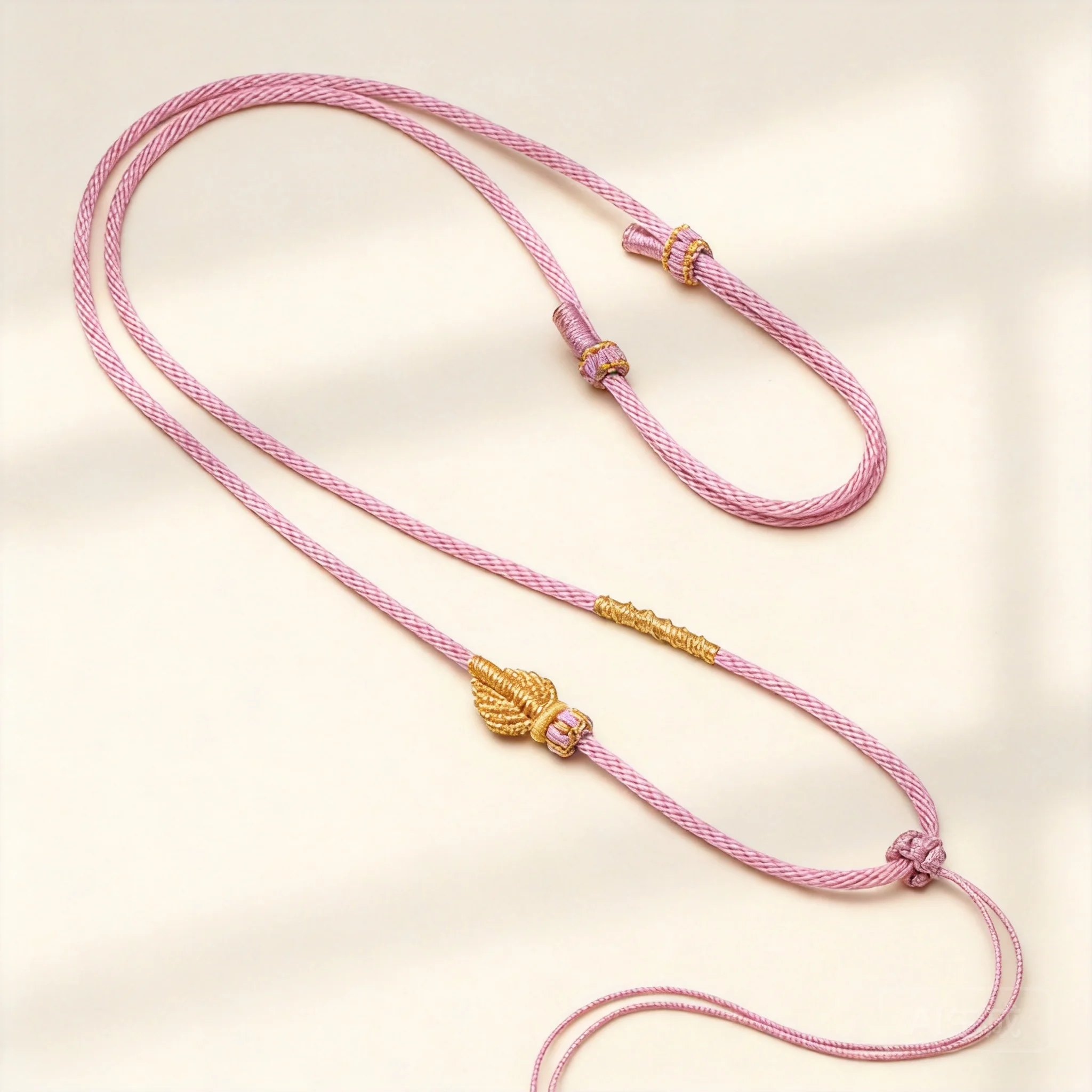 Chinese Style Lucky Blessing Handmade Braided Necklace Rope Adjustable Good Fortune Pendant String For Jade Buddha Gold Emerald