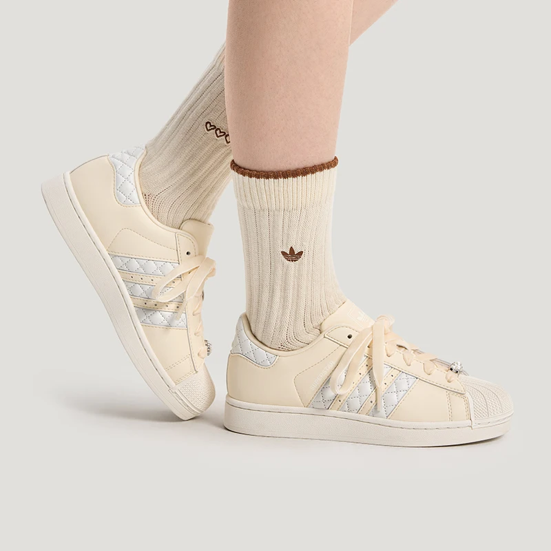 

Adidas Authentic Three Leaves Women's Low-Top Lace-Up Wear-Resistant Sports Sneakers KJ7301