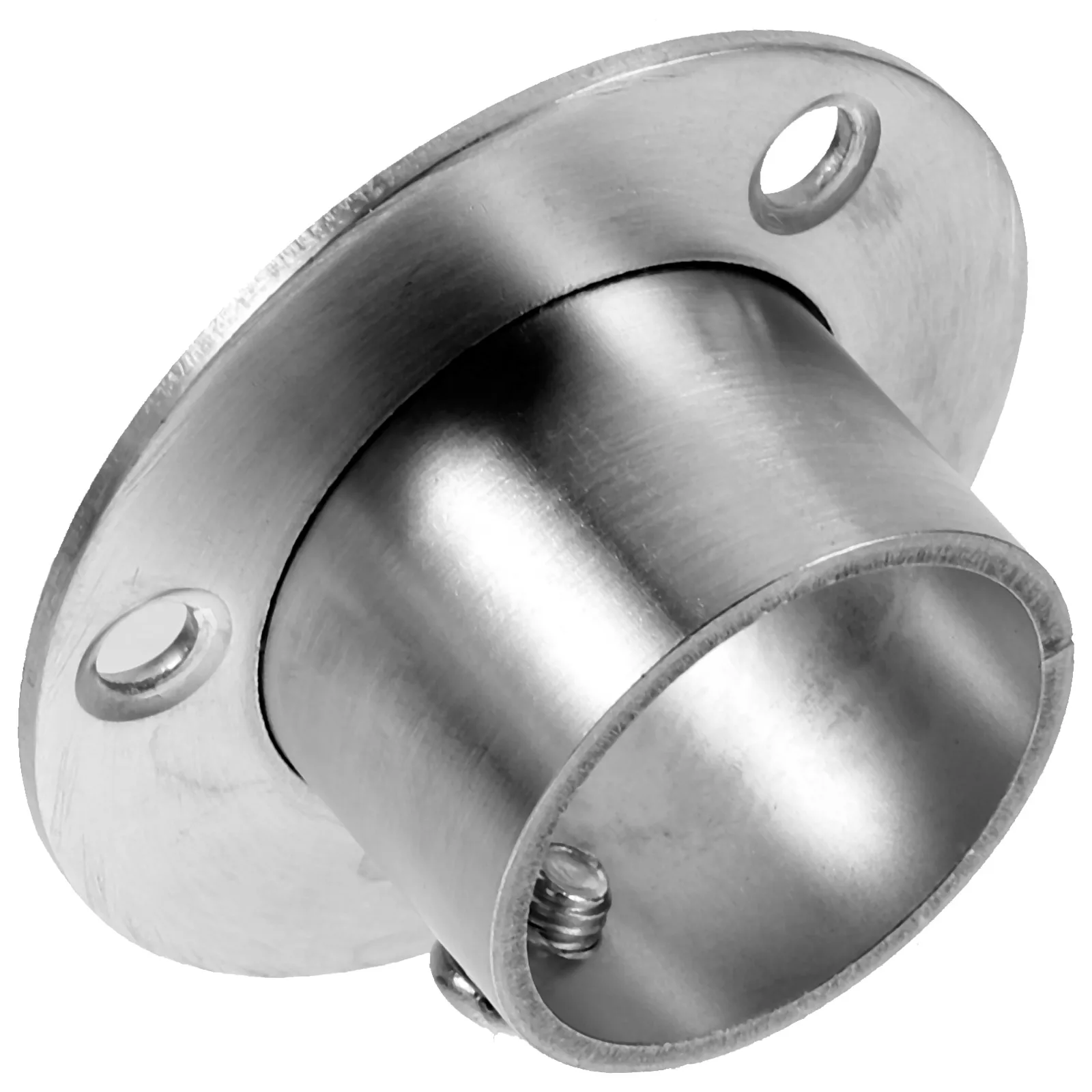 

1pcs Stainless Steel Clothes Rod Bracket Heavy Duty Closet Pole Holder Silver Shower Curtain Rod Base Wardrobe Hardware