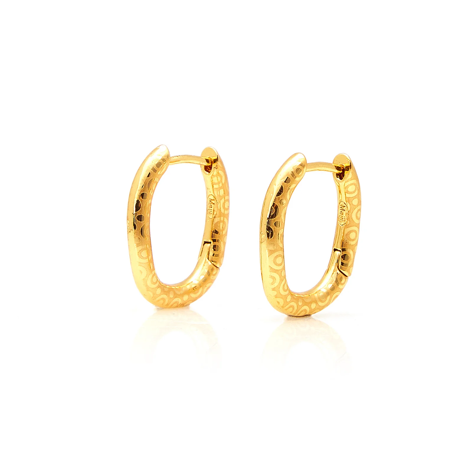 YTJX النحاس مطلية بالذهب أنيقة المرأة بسيطة على شكل حرف U أقراط مطبوعة مجوهرات اكسسوارات 2025 جديد لمحبي هدية الكريسماس