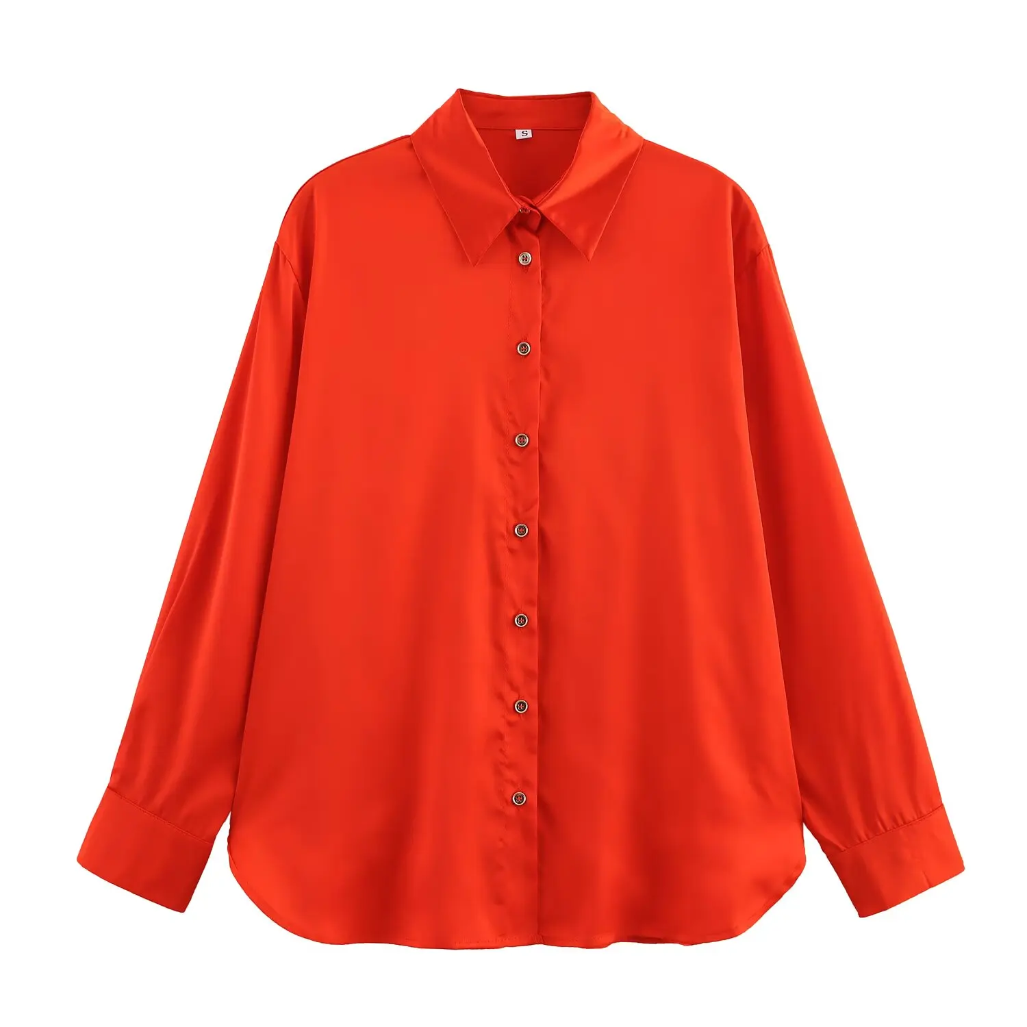 

UNIZERA women's shirt with adjustable lapel and decorative side slit long sleeved temperament spring new style shirt