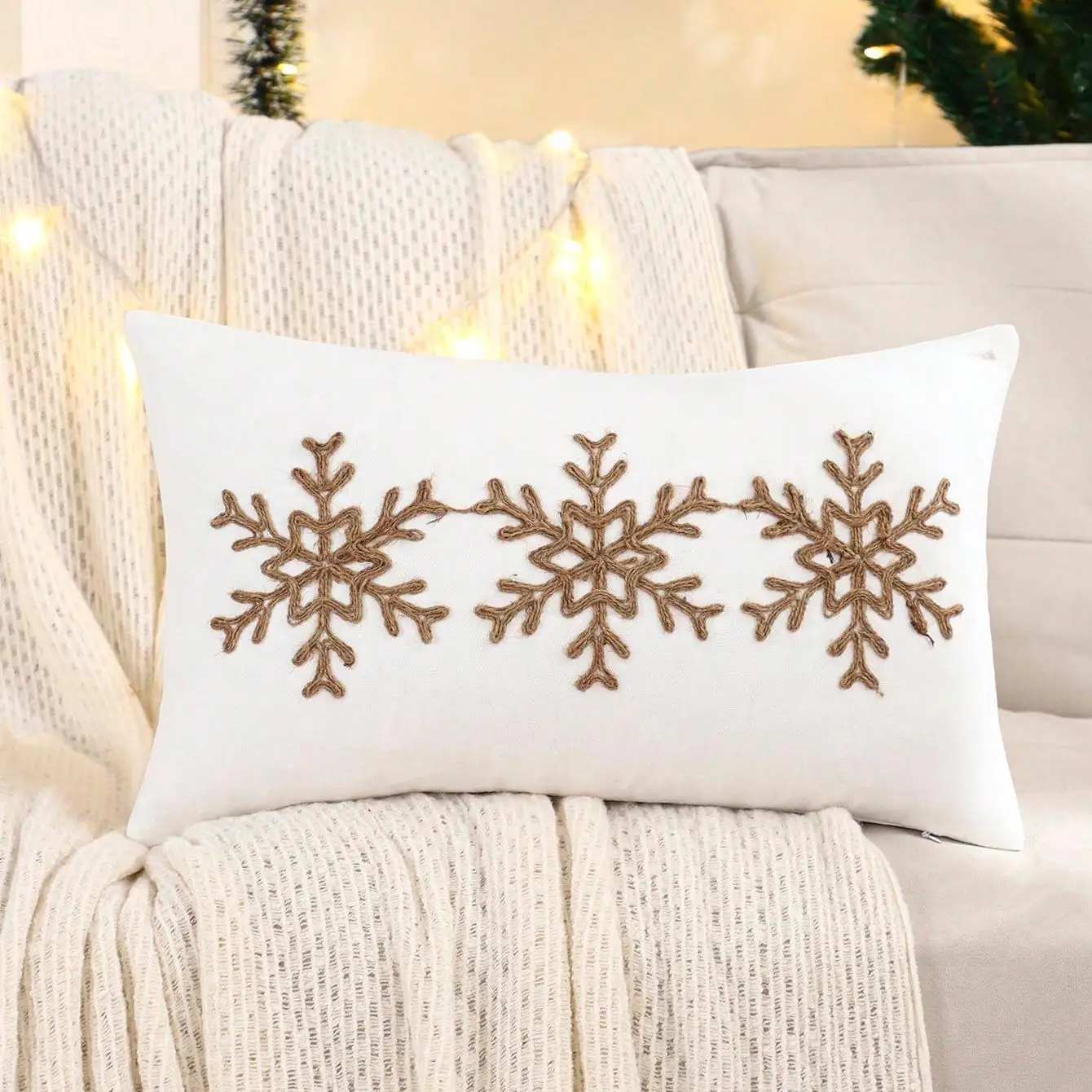 Hot-selling Christmas Decoration: Transparent Glitter Acrylic Snowflake Pendant Christmas Tree Window Display Decoration