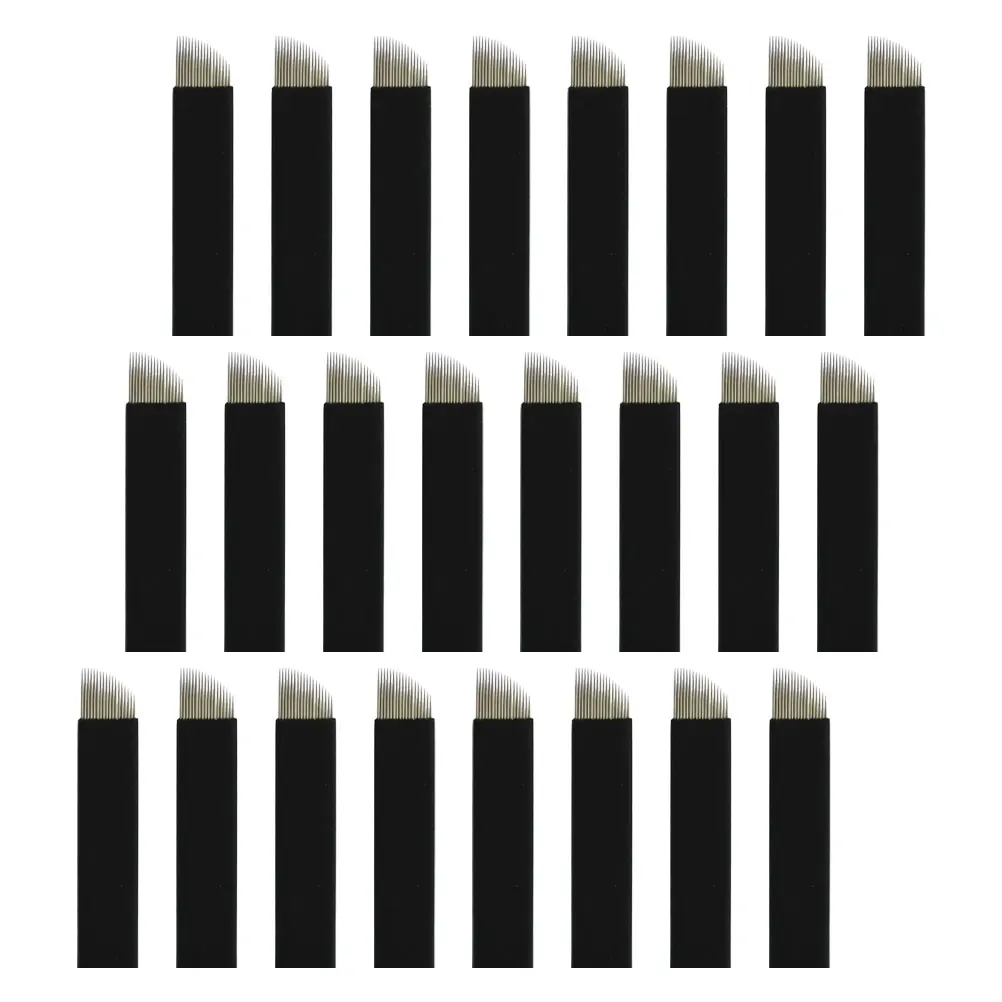 

50pcs Water Mist Eyebrow Powder Tattoo Needles Fine Shading Blades Modify Shaping Plastic Microblading Tools Permanent Beauty