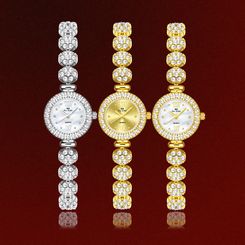 BS Women Baita Starry Sky Diamond Flower Bracelet Watch Light Luxury Exquisite high-end Waterproof Female Quartz Wristwatches