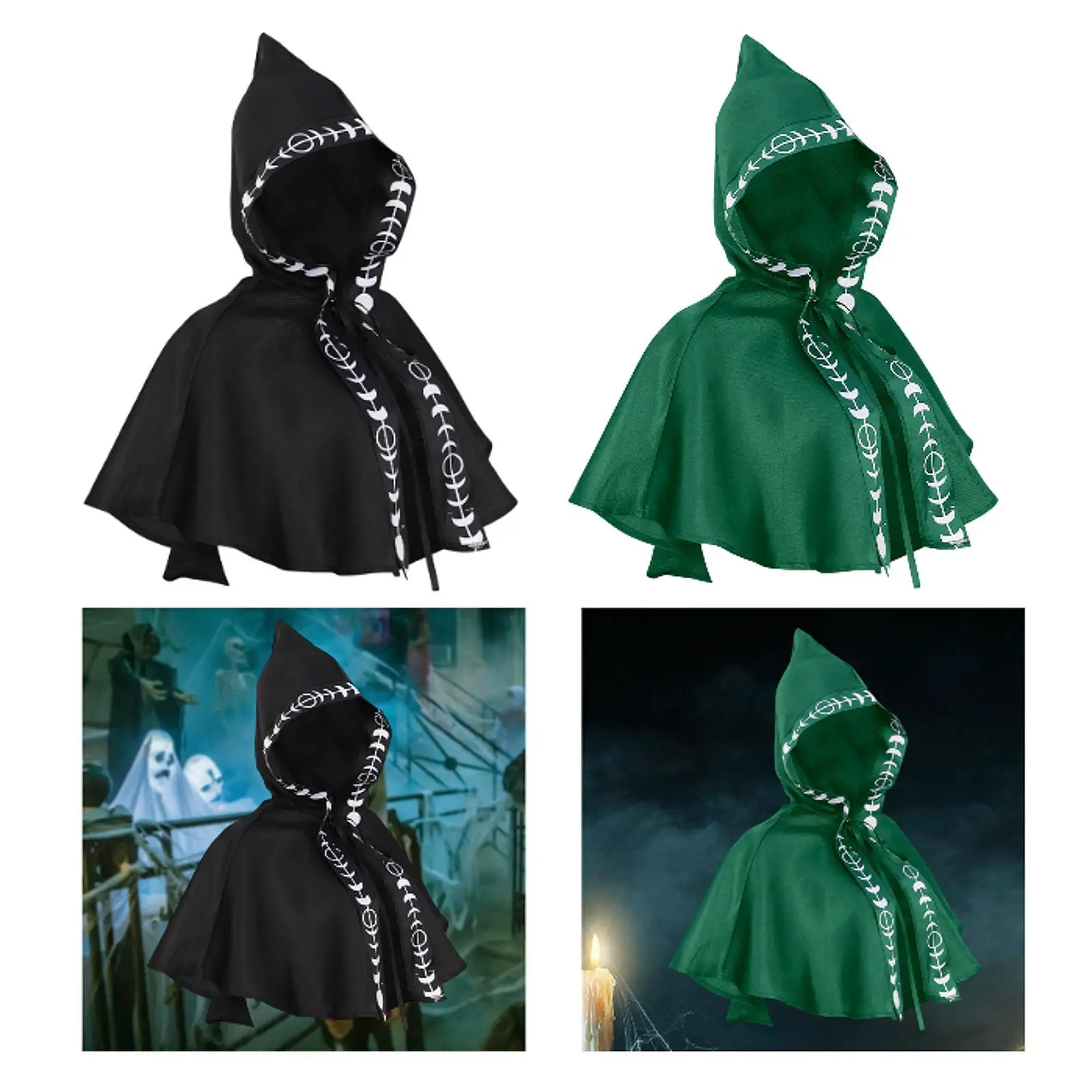 ฮาโลวีนบทบาทเล่นชุดแฟนซีสั้น Cape Grim Cowl