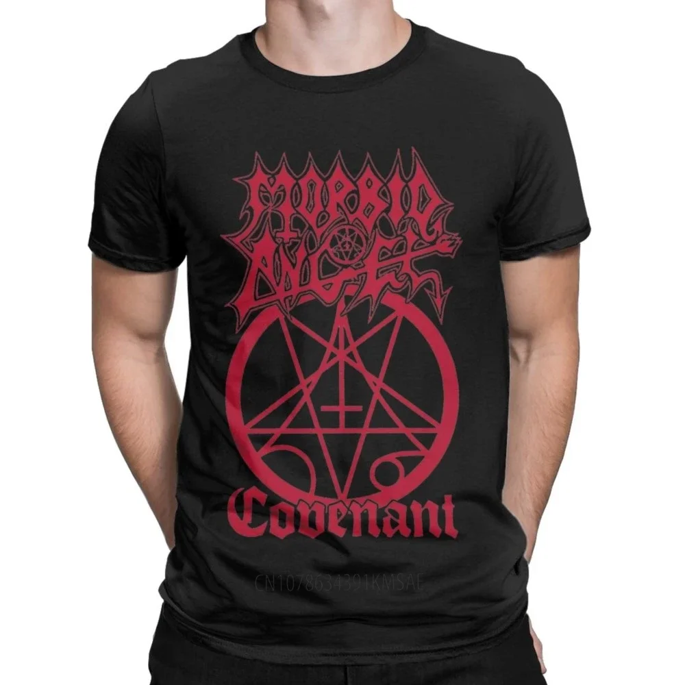 Morbid Angel T Shirts Men's Pure Cotton Casual T-Shirts Crewneck Music Band Tee Shirt Short Sleeve Clothes Graphic Printed