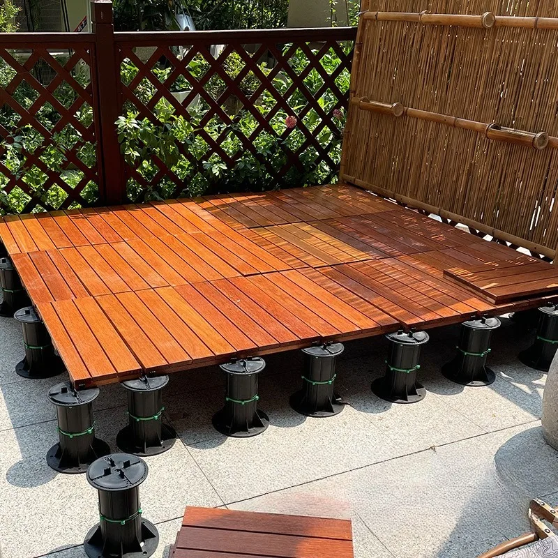 Antiseptic wood floor Outdoor balcony Terrace Garden Outdoor raised overhead support Adjustable movable floor