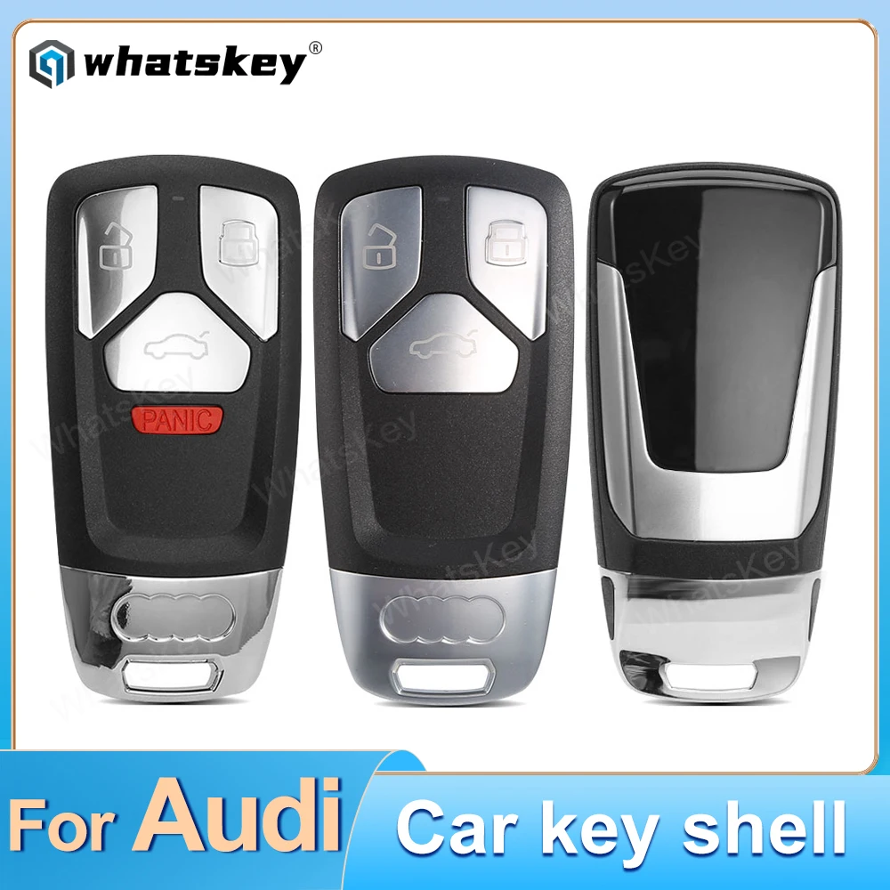 WhatsKey New Style 3 Button Smart Key Shell Cover For Audi TT A4 A5 A6 Q3 Q5 Q7 S4 S5 2016 2017 2018 Remote Car Key Case