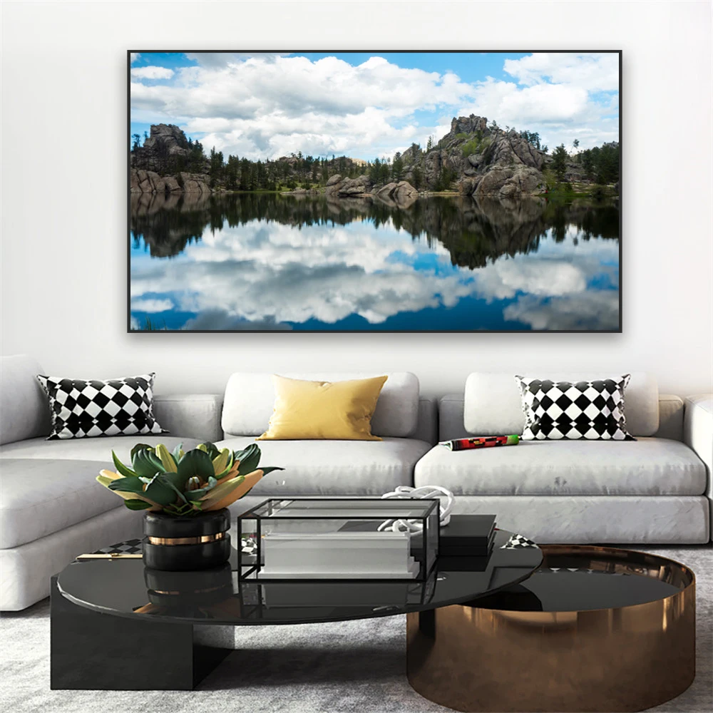 

Large Nature Landscape Poster Patagonia Prints United States Diablo Lake Canvas Canvas Painting Sylvan Lake Living Room Decor