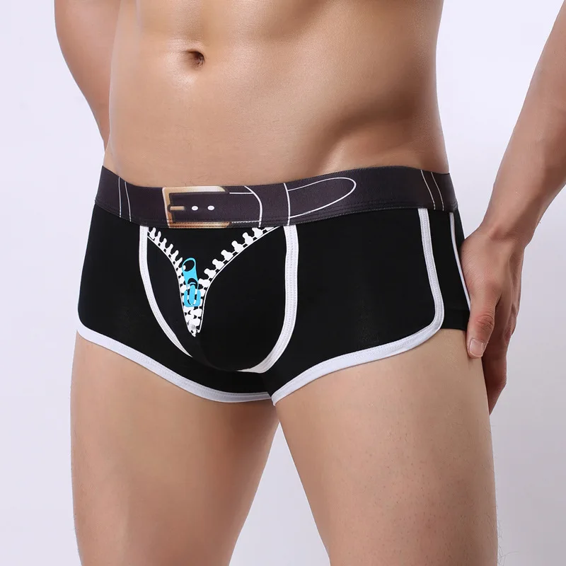 Gli uomini del Pugile Della Biancheria Intima U Sacchetto Sexy Mutande di Cotone Cueca Pantaloni Costume Da Bagno Boxer Shorts Gay di Sesso Maschile Mutandine E Boxer Calda