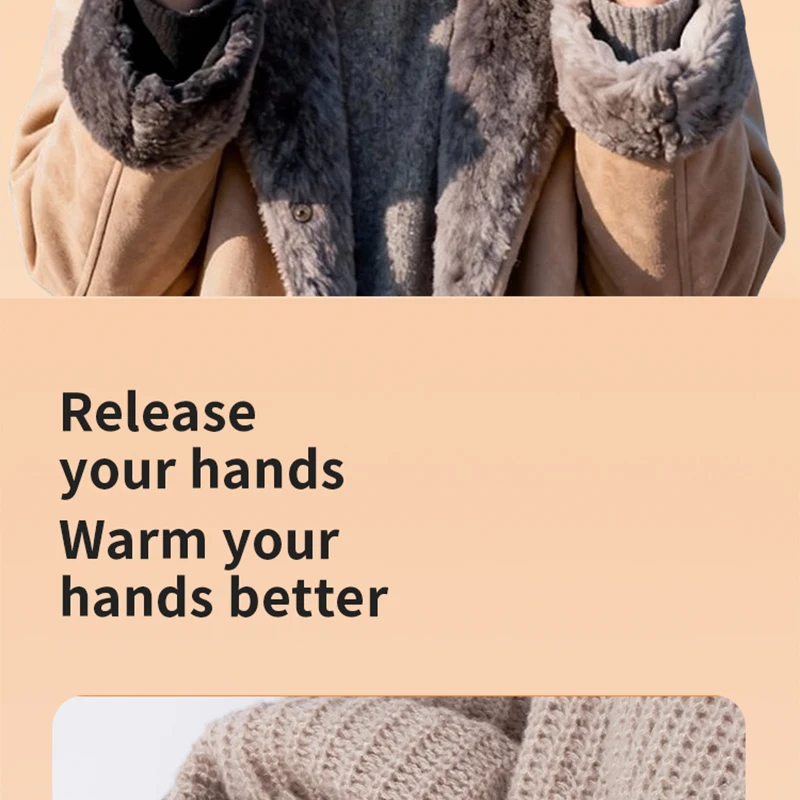 Magnetic Hand Warmer Rechargeable - 4 Colors (Orange/Pink/White/Black) Fast Heating 2-in-1 Pocket Heater for Winter Outdoor
