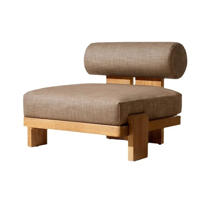 Nordic style outdoor solid wood sofa villa courtyard hotel terrace garden waterproof teak sofa