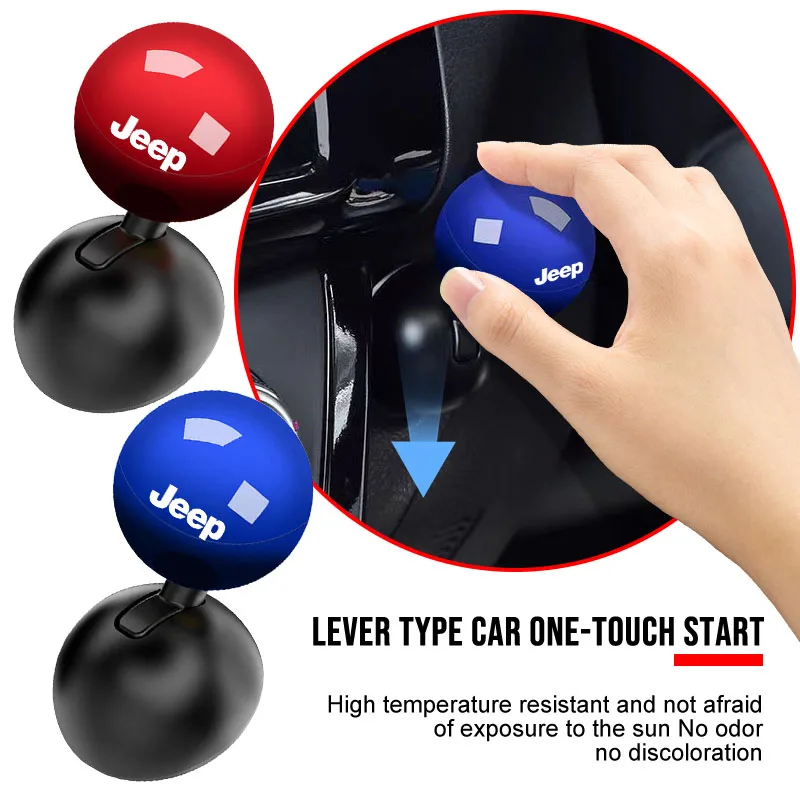 

One-Touch Button Rocker Car Engine Push Start Stop Lever For Jeep Wrangler Grand Cherokee Compass Renegade Tyre Stem Air Caps