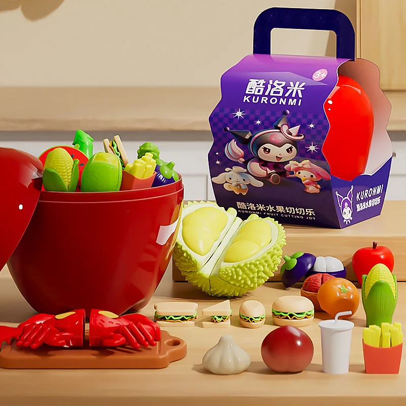 Children's Kitchen Pretend Play Toy Set - Steaming Boiling Peeling Cutting Fruits Vegetables Joy of Peace Fun Educational Game