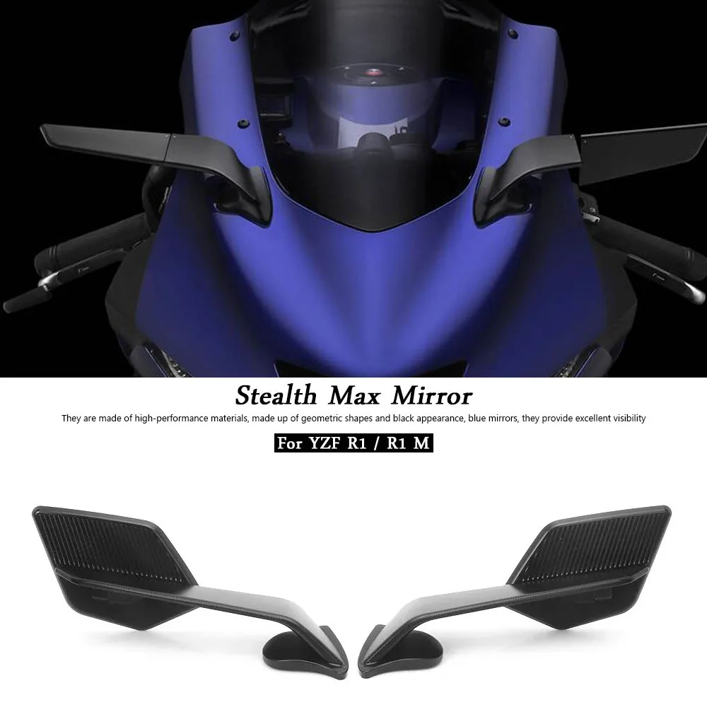 

Motorcycle Accessories Mirrors Stealth Max Winglets Mirror To Rotate Adjustable Mirrors For YAMAHA YZF R1 M R1M 2020-2025