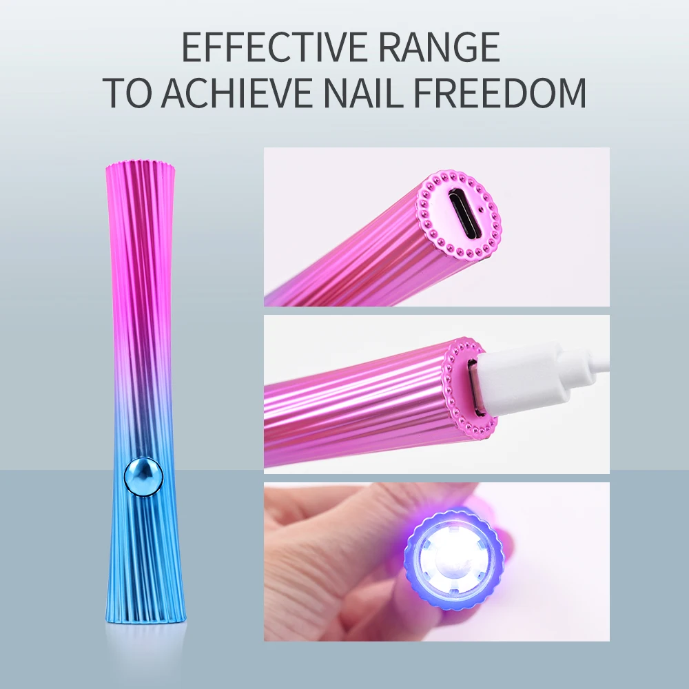 1PC UV LED Nail Lamp Dryer UV Gel Quick Drying USB Rechargeable Portable Nail Gel Polish Dryer Manicure Lamp UV Gel Varnish Tool