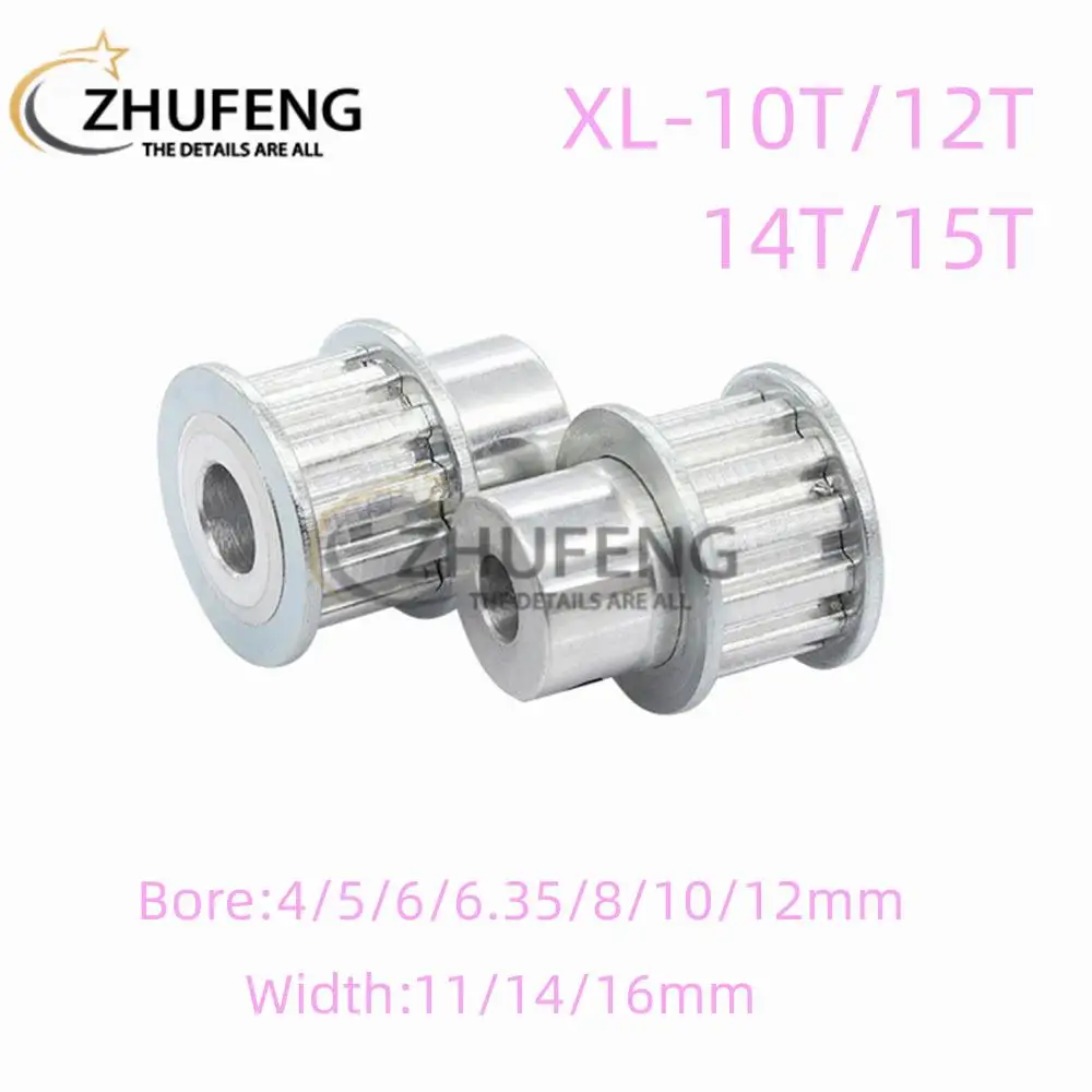 Alloy Synchronous Wheel Pitch, Timing Pulley, XL-10T, 12T, 14T, 15T Teeth Bore, 4mm-12mm, 5.08mm Tooth Width, 11mm, 14mm, 16mm