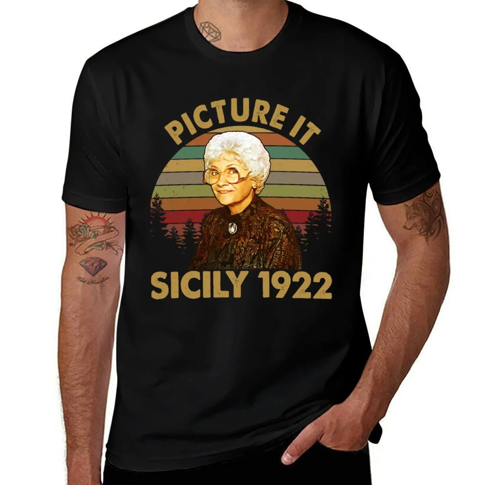

Picture It Sicily 1922 Vintage Retro The Golden Girls Rose Dorothy Blanche T-Shirt t shirt man casual T-Shirt