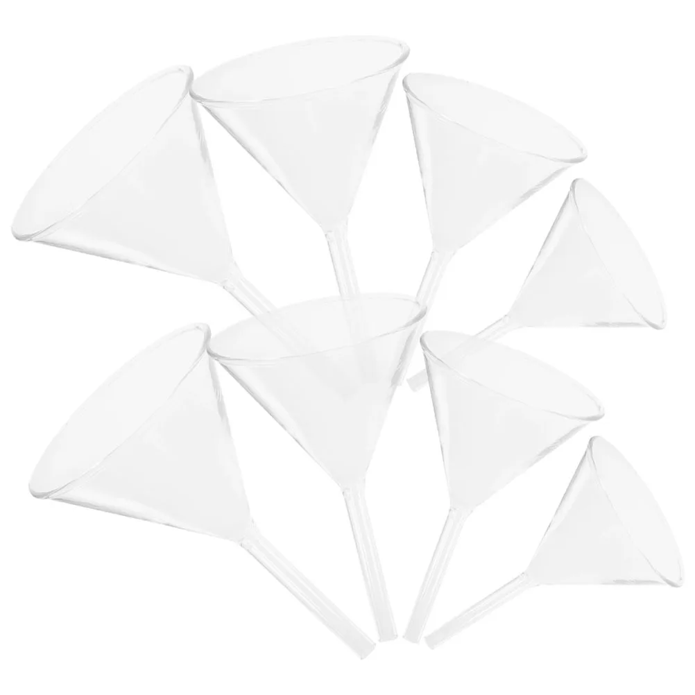 

8Pcs Clear Glass Laboratory Funnels Set Different Sizes 40 60 75 90mm Scientific Glass Funnel for Lab Experiments Filling